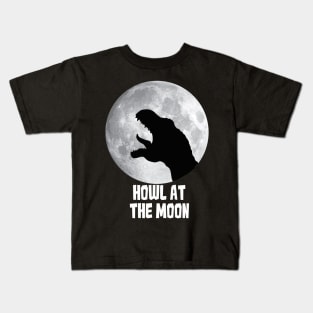 T Rex Howl at the Moon Kids T-Shirt